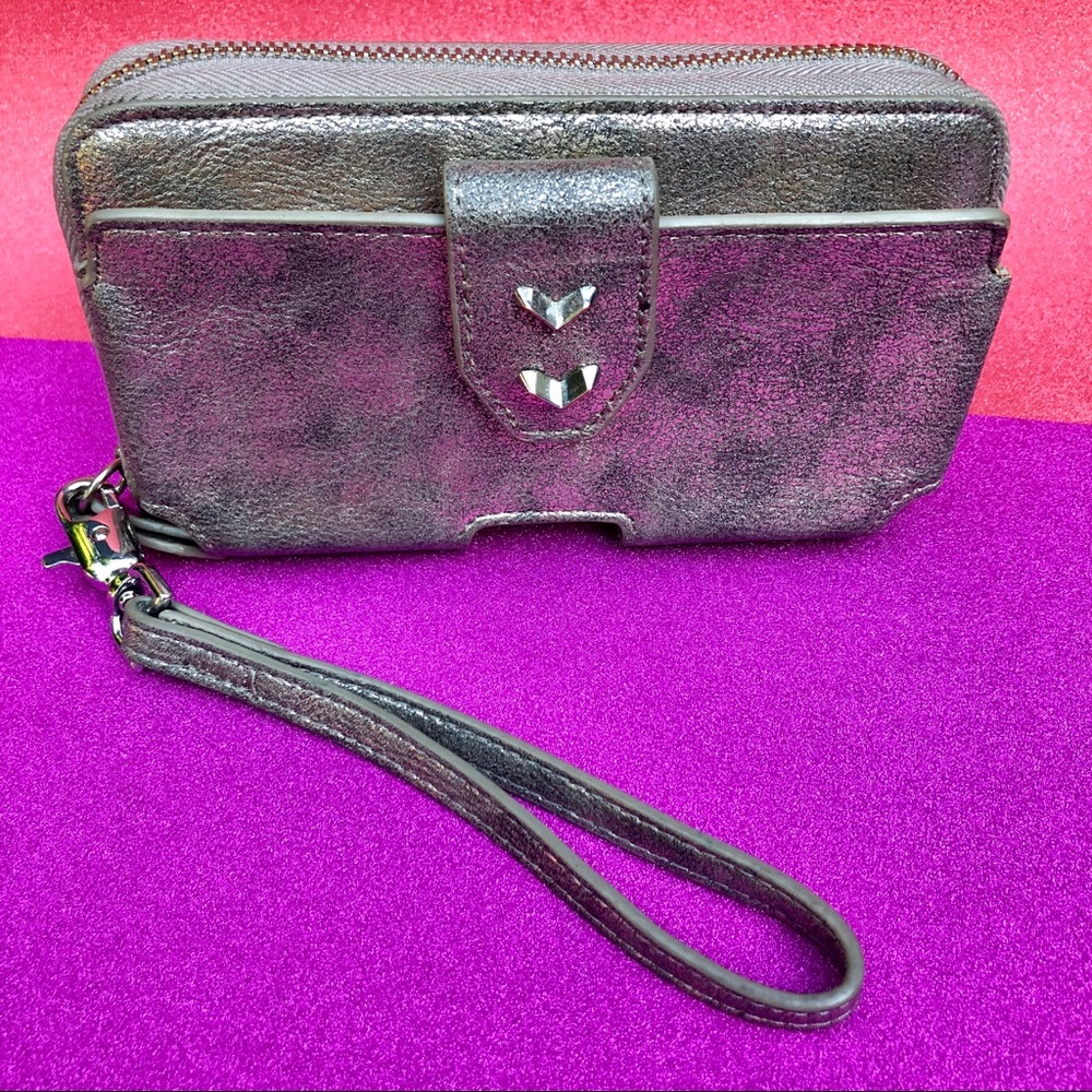 S & D Madison Tech Wallet - Brushed Metallic